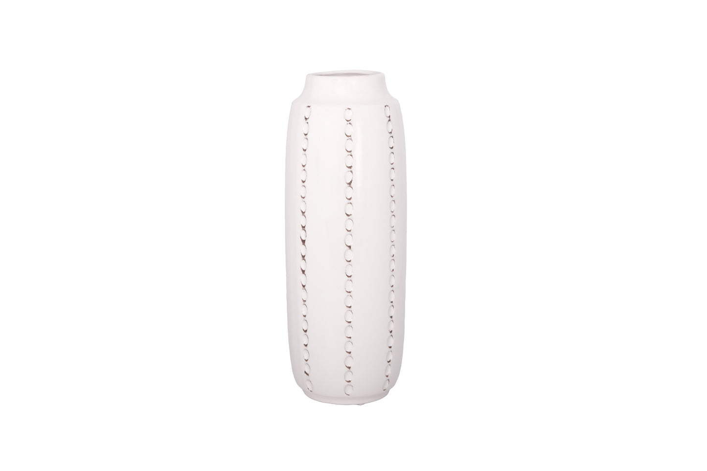 Ceramic Round Vase Gloss Finish White
