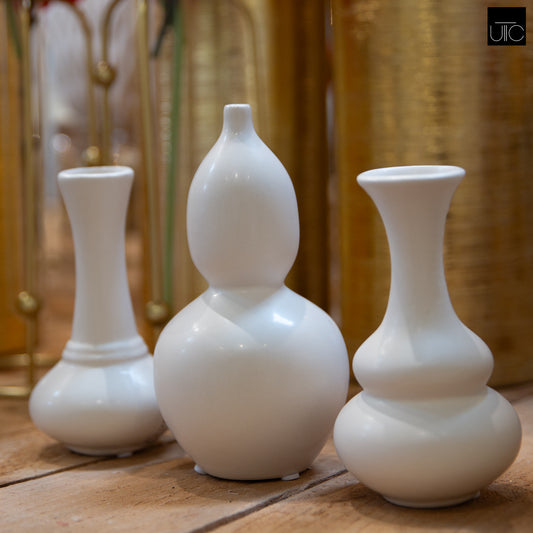 Ceramic Round Bellied Vase Matte Finish