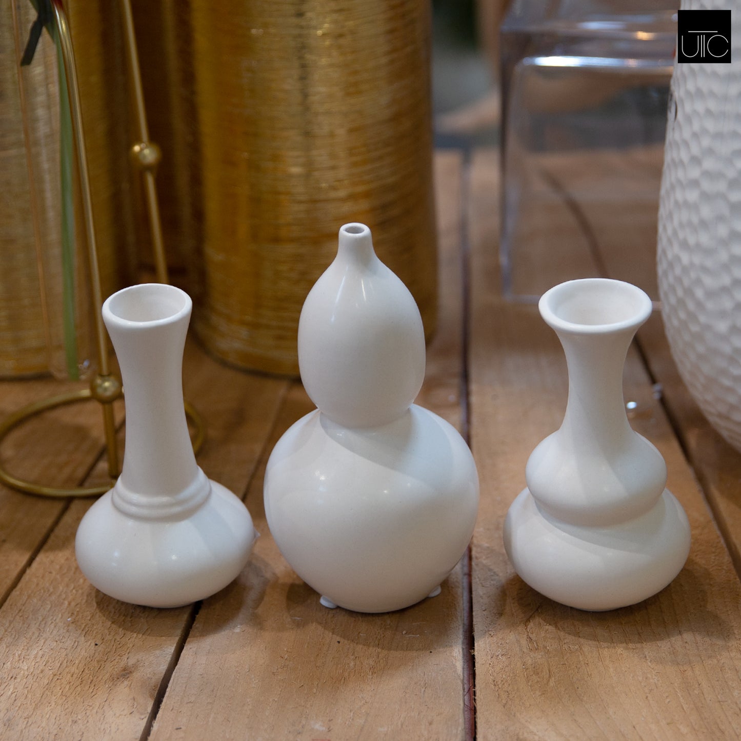 Ceramic Round Bellied Vase Matte Finish