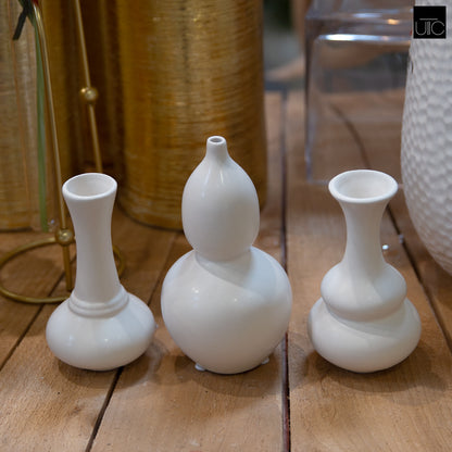 Ceramic Round Bellied Vase Matte Finish