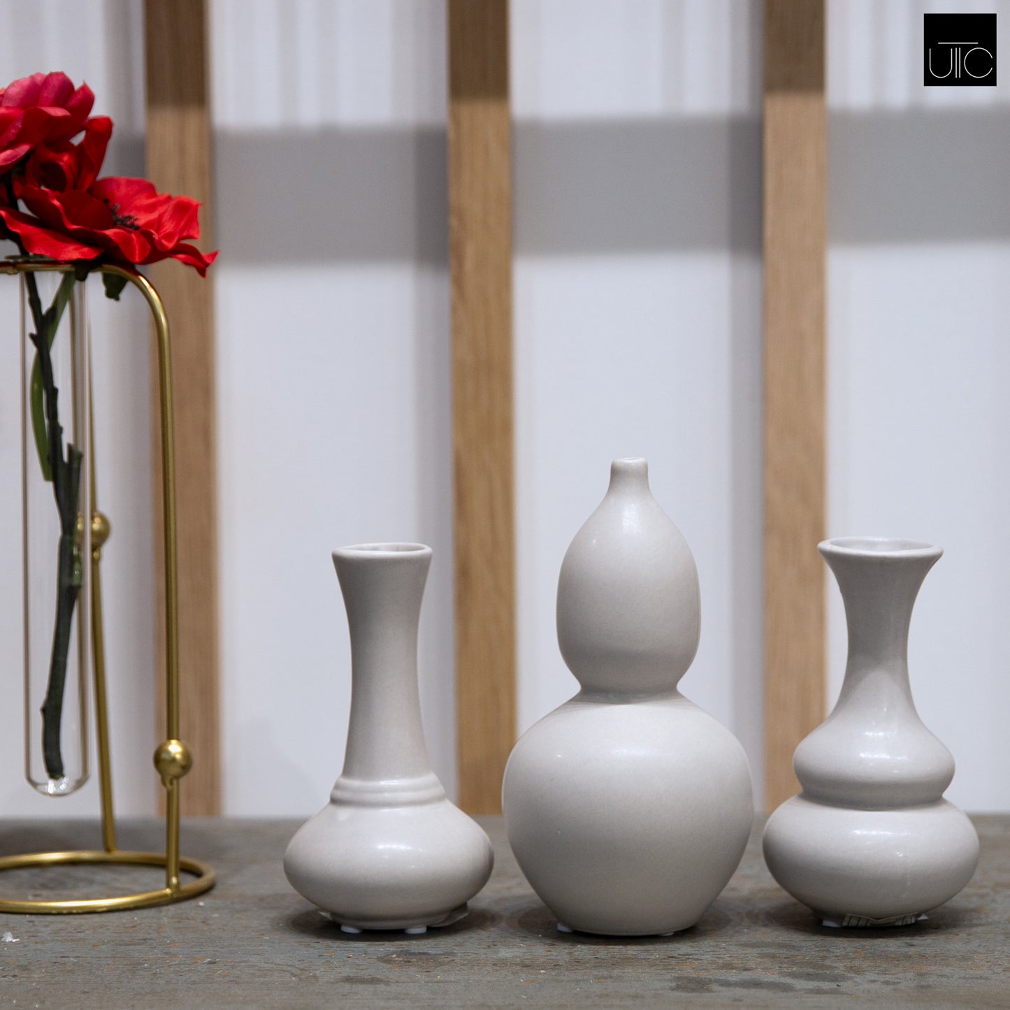 Ceramic Round Bellied Vase Matte Finish