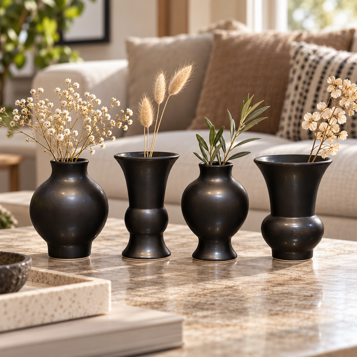 Novara Bellied Vase Quartet
