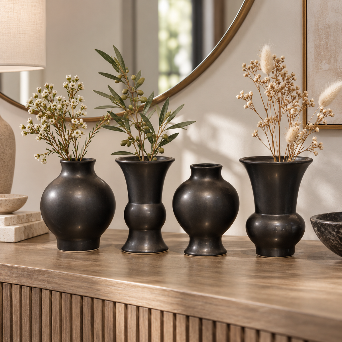 Novara Bellied Vase Quartet