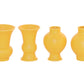 Ceramic Round Bellied Vase in Different Designs Set of Four Matte Finish-5.50"H