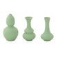 Ceramic Round Bellied Vase in Different Designs Set of Three Matte Finish