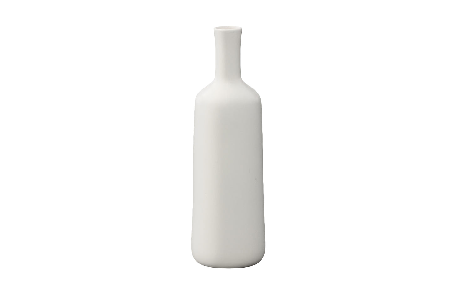 Ceramic Vase Matte Finish White-15.75"H -268