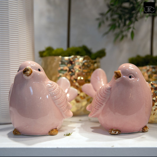 Crimson Porcelain Bird Figurine (Case Pack of 6)