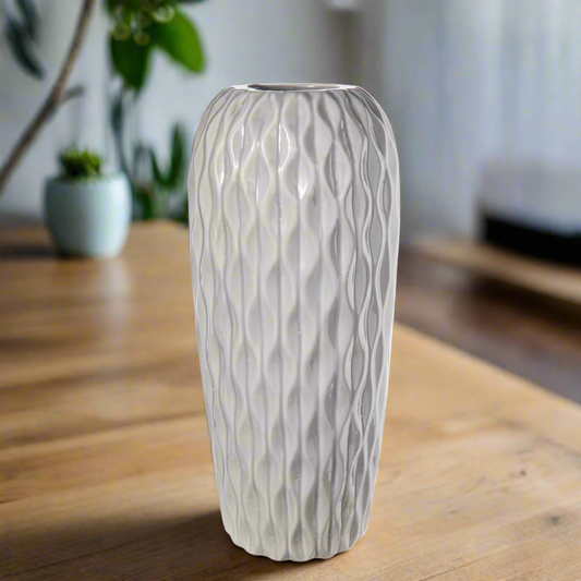 Iselle Porcelain Pinch Pattern Vase