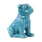 Ceramic Sitting British Bulldog Figurine with Collar Gloss