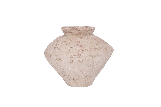 Flower Pot MGO White and Brown..10.25"H