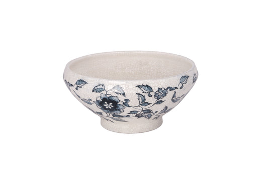 Ceramic Vase Blue and White..6.00"H