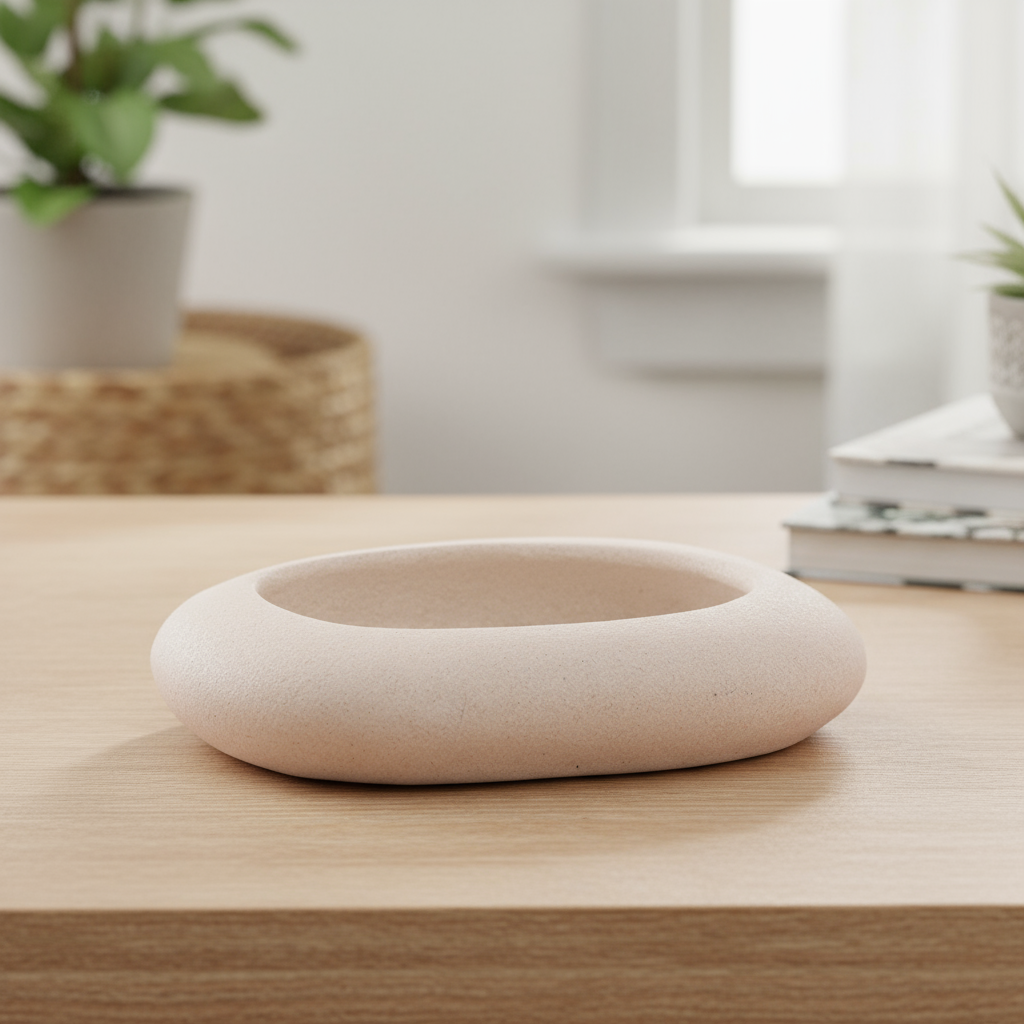 Olivia Polyresin Decorative Bowls in Cream Finish