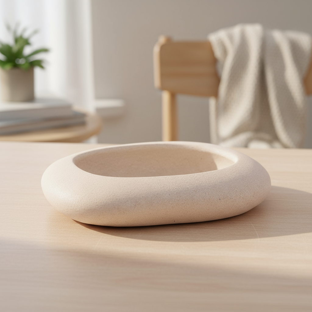 Olivia Polyresin Decorative Bowls in Cream Finish