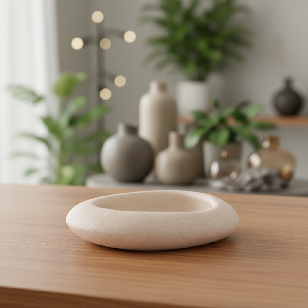 Olivia Polyresin Decorative Bowls in Cream Finish