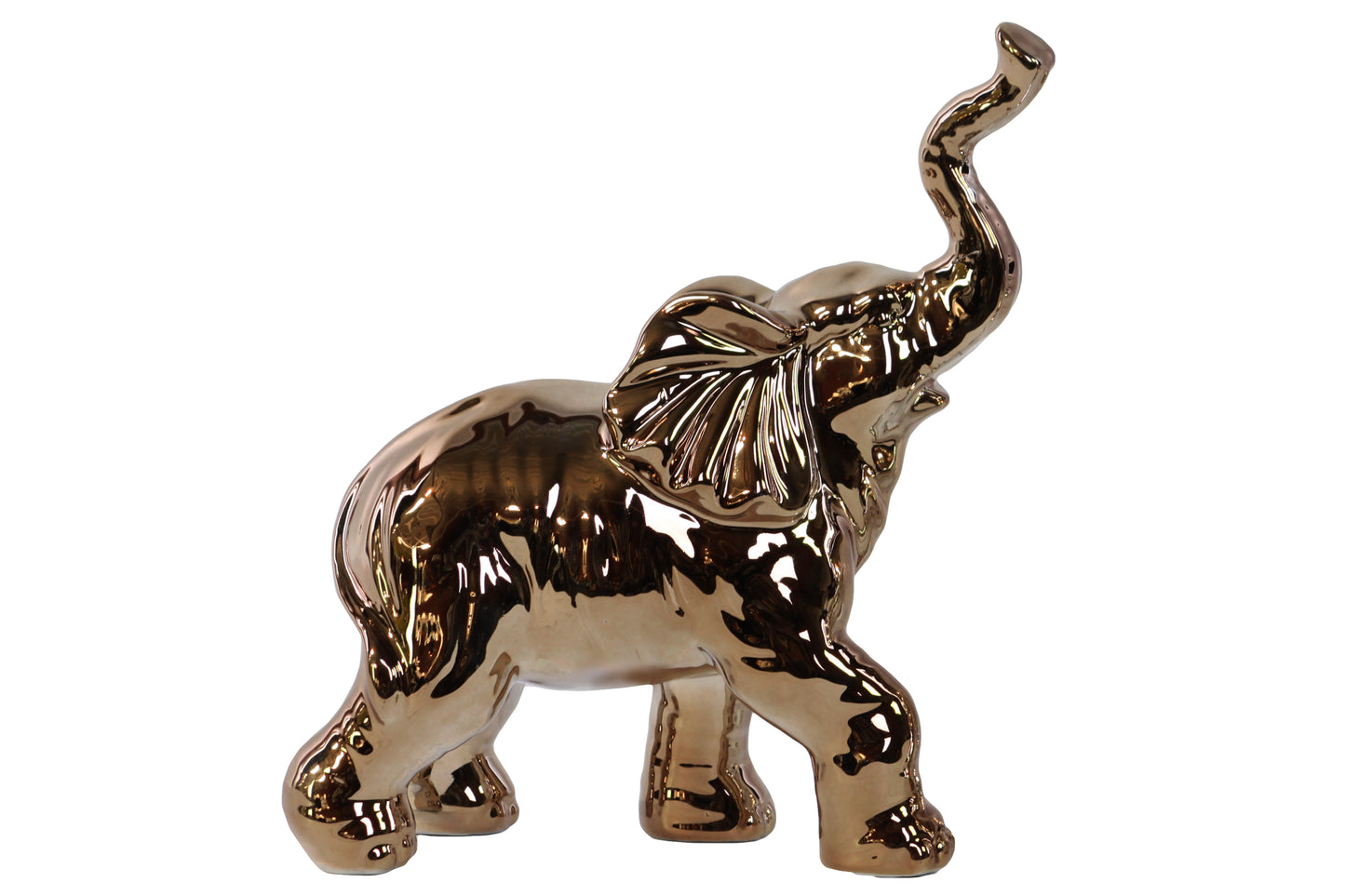 Porcelain Figurine Polished Chrome Finish
