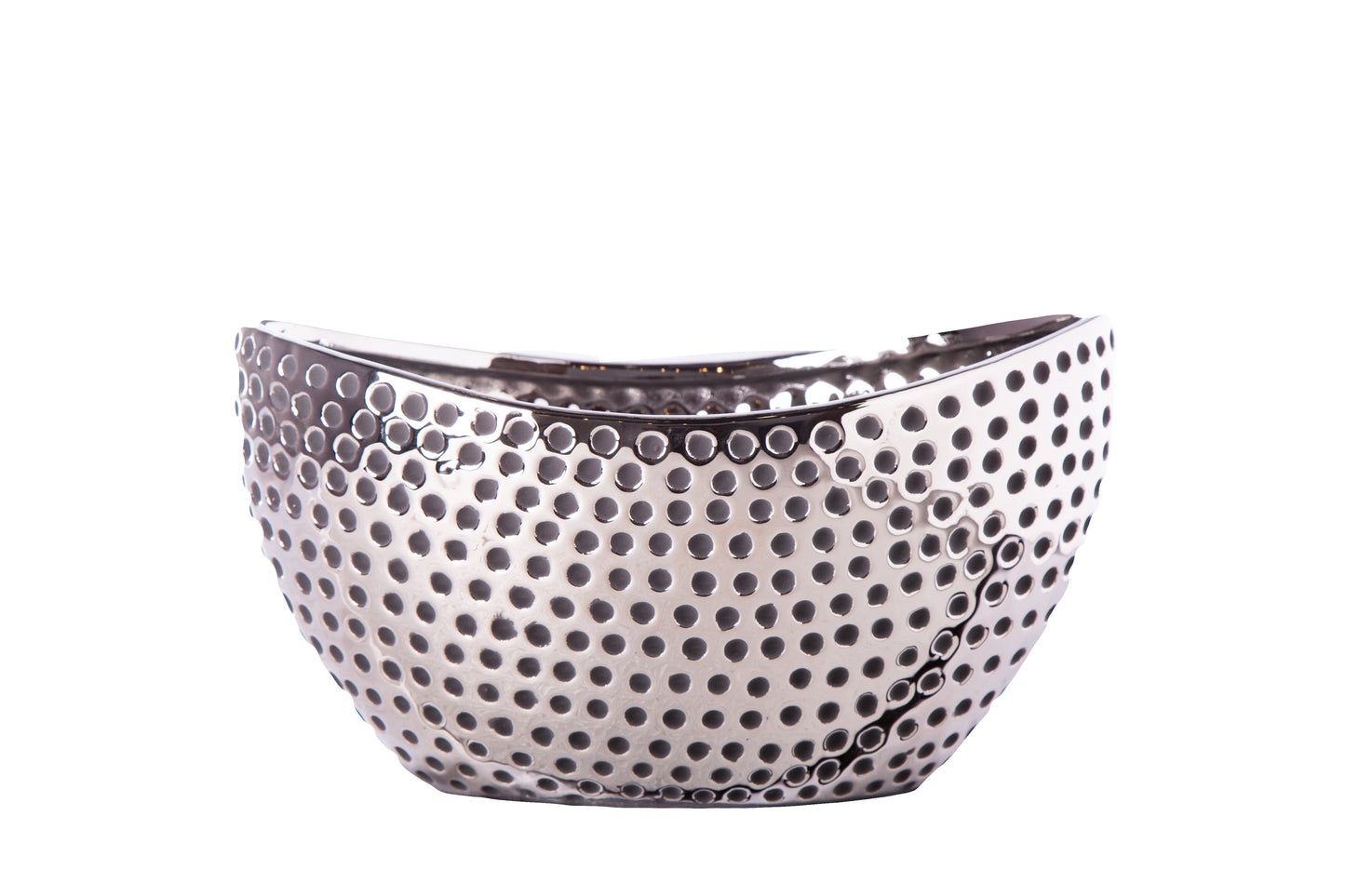Lumira Pressed Pattern Ceramic Oval Bowl