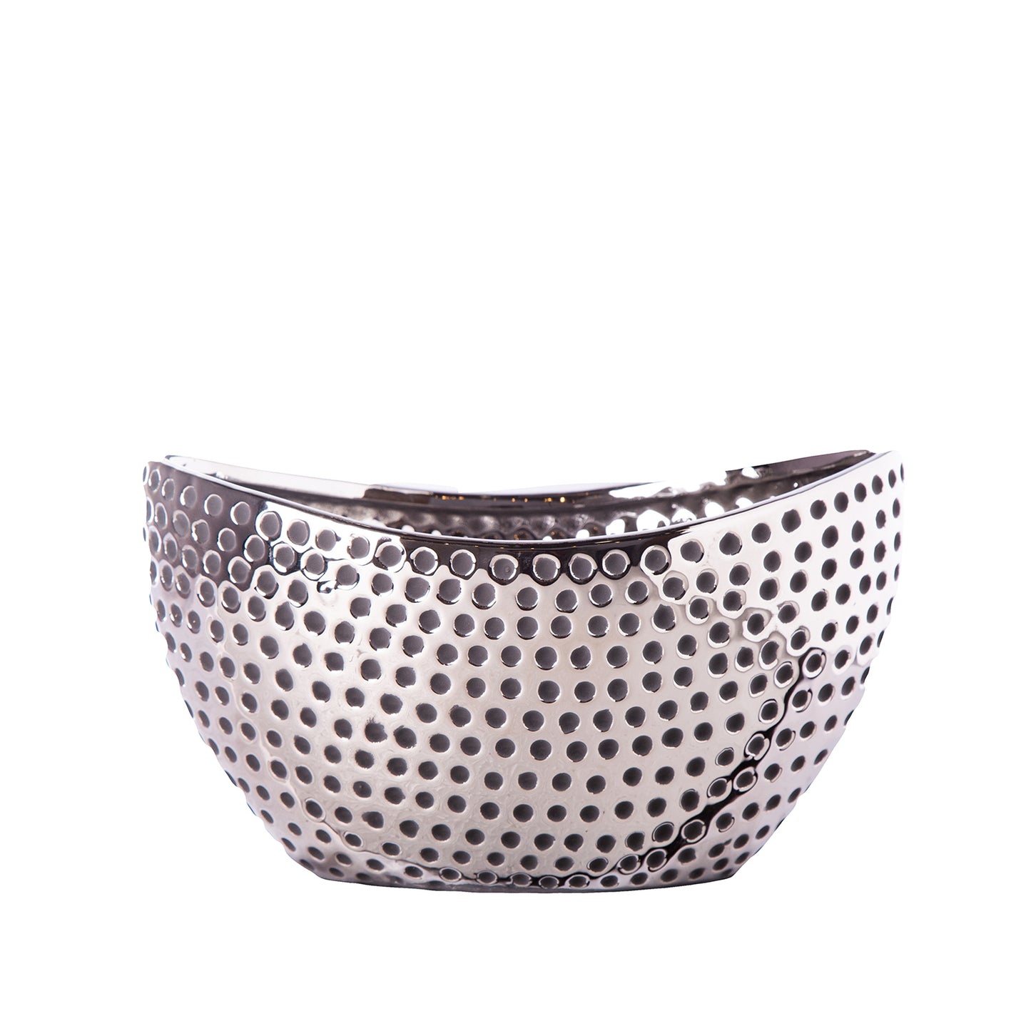 Lumira Pressed Pattern Ceramic Oval Bowl