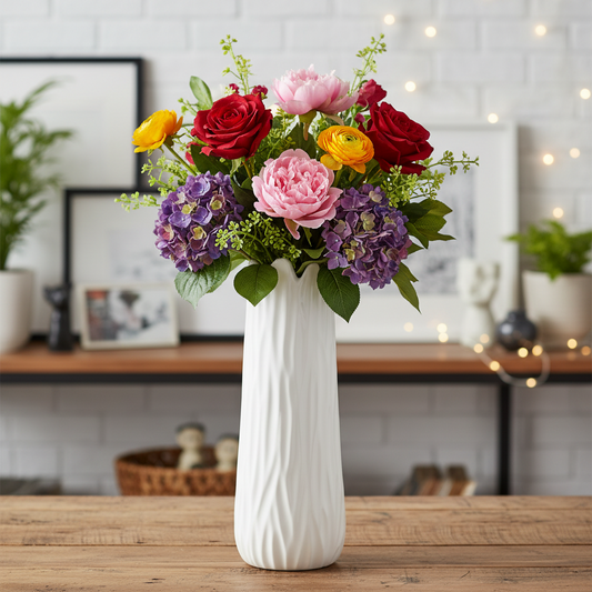 Mia Ceramic Tall Round Vase