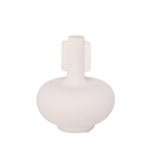 Ceramic Vase White-7.50"H