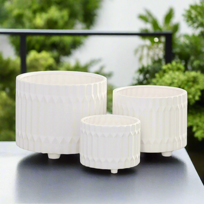 Caelum Ceramic Planter Set (Set of 3)