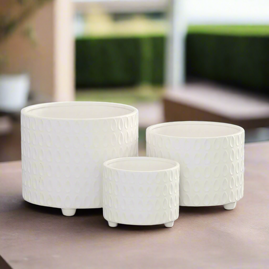 Caelum Ceramic Planter Set (Set of 3)