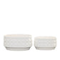 Yvessa Dotted Oval Ceramic Planter Set (Set of 2)