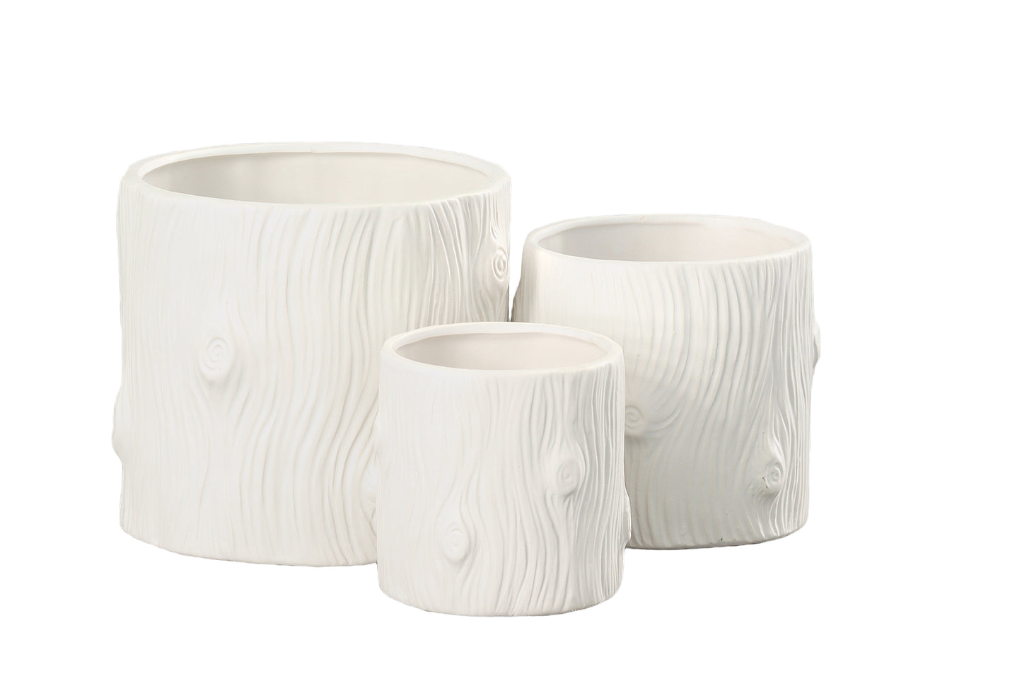 Ceramic Round Pot Matte Finish White-7.50"H -210