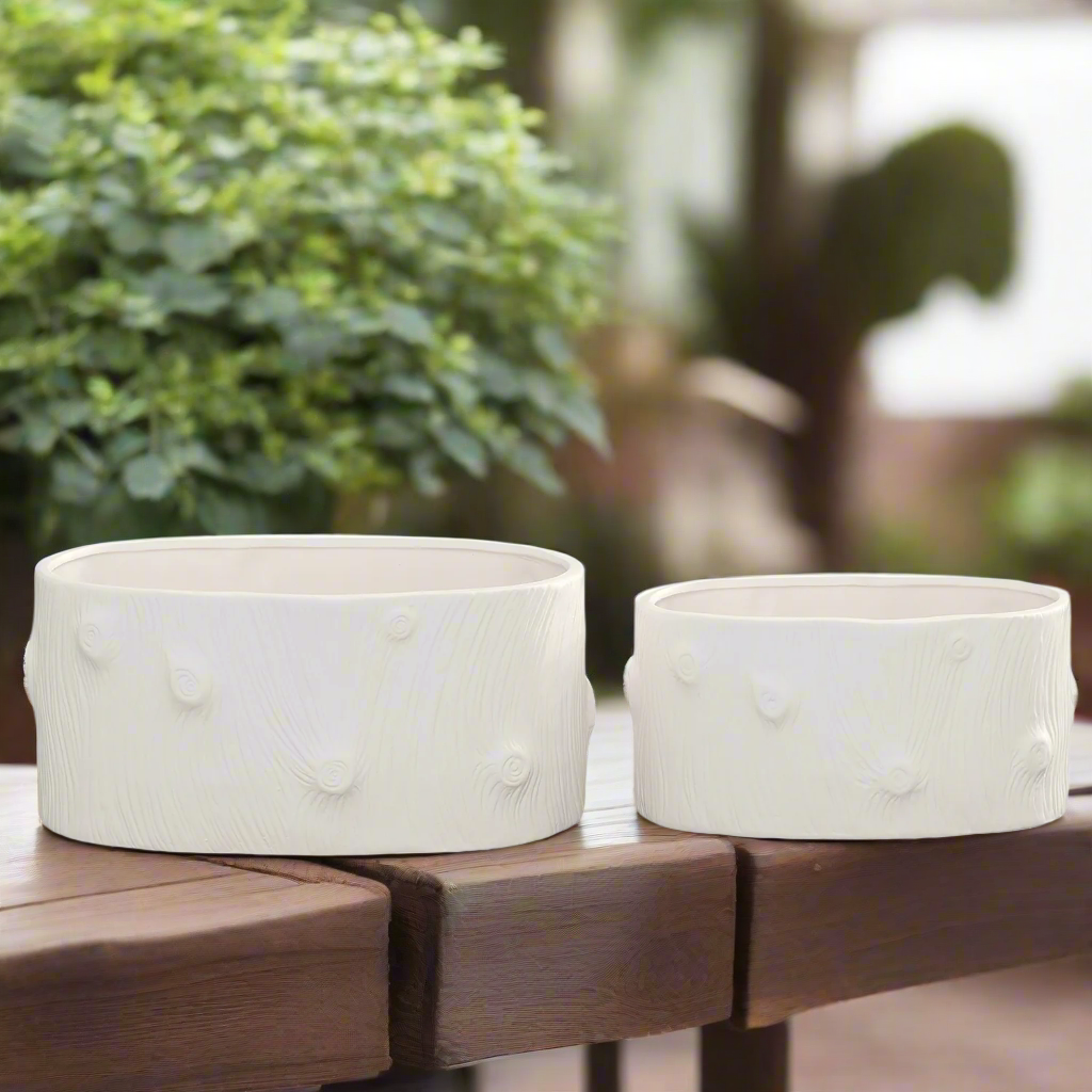 Potria Ceramic Oval Planter Set (Set of 2)