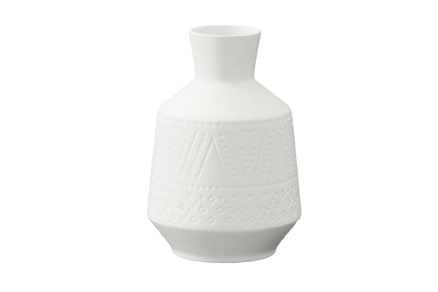 Ceramic Round Vase Matte Finish White