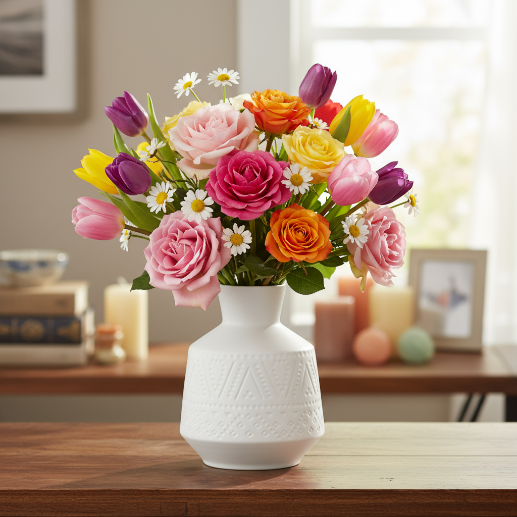 Joelle Ceramic Round Vase