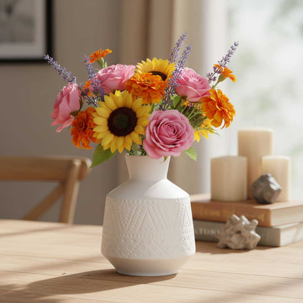Joelle Ceramic Round Vase