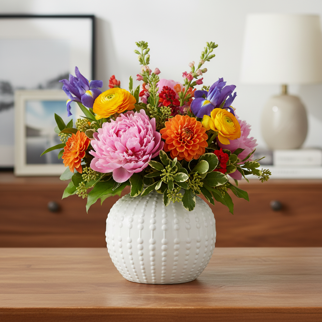 Ele Ceramic Round Bellied Vase