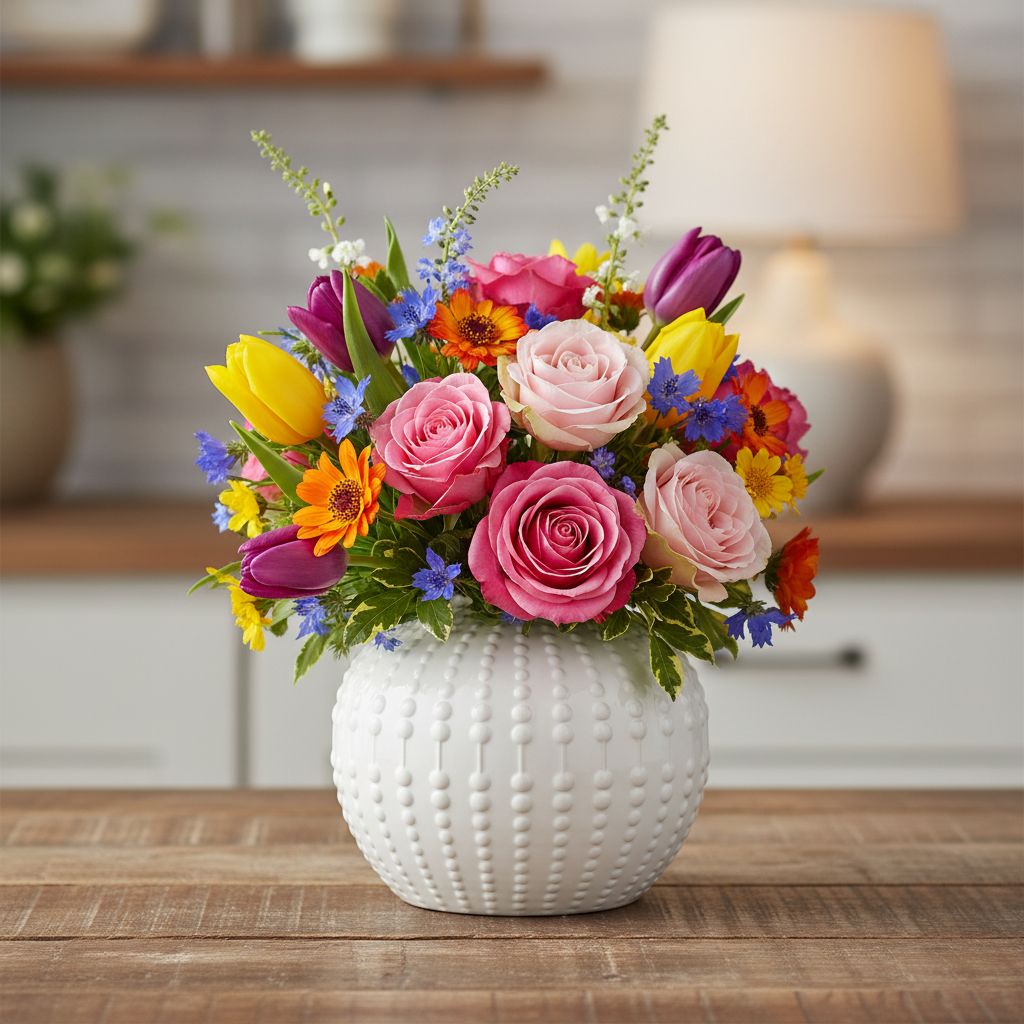 Ele Ceramic Round Bellied Vase