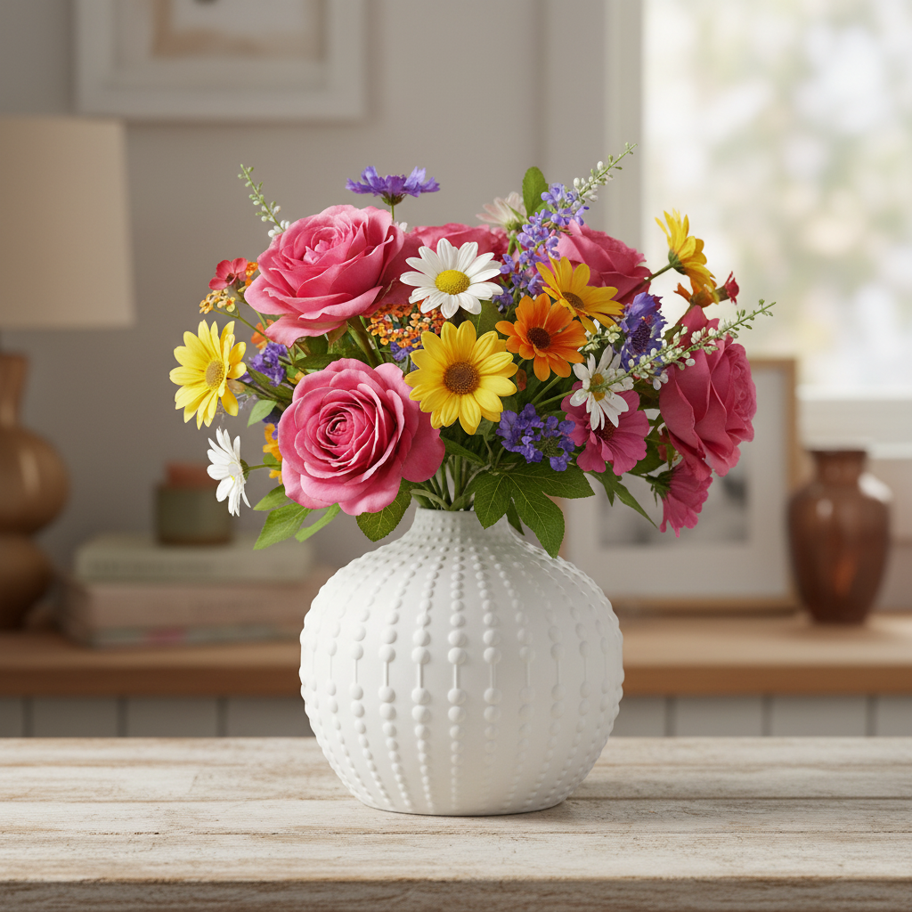 Ele Ceramic Round Bellied Vase