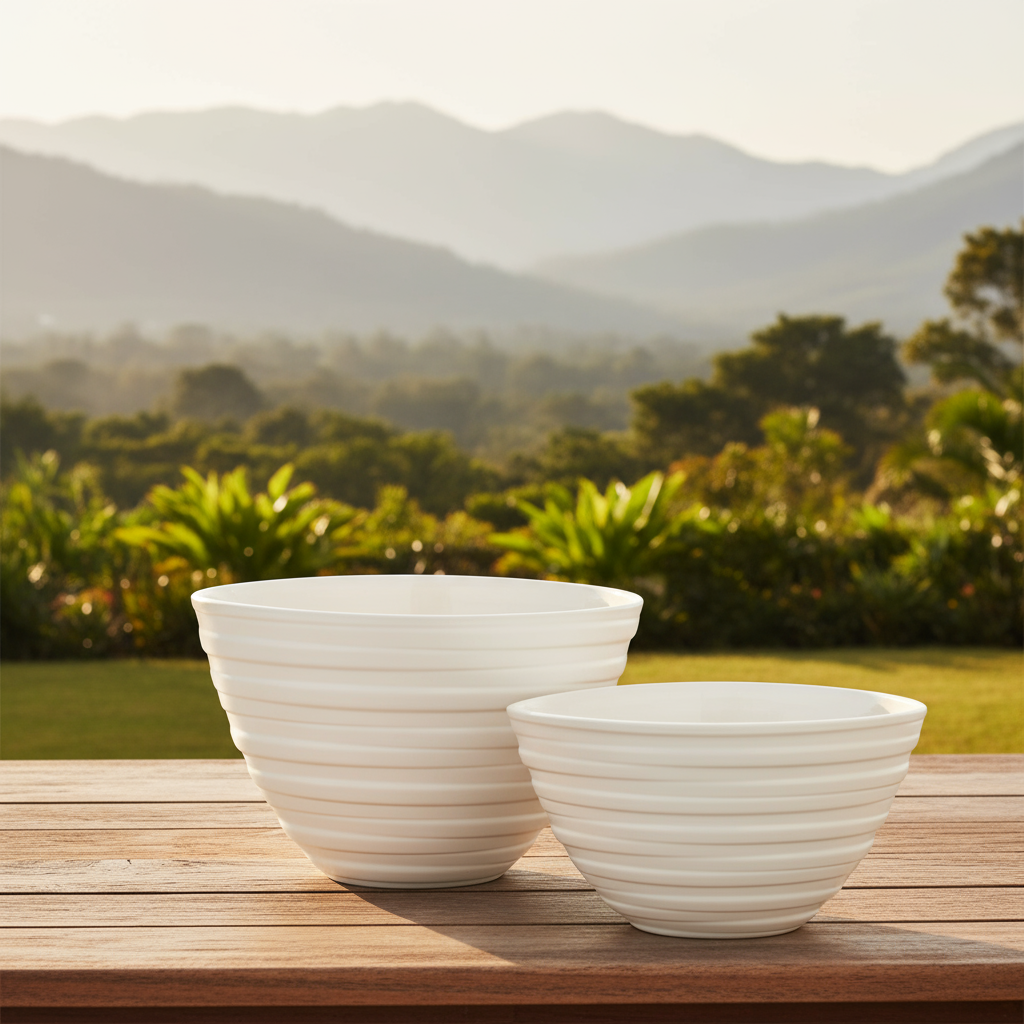 Russ White Ceramic Bowl (Set of 2)