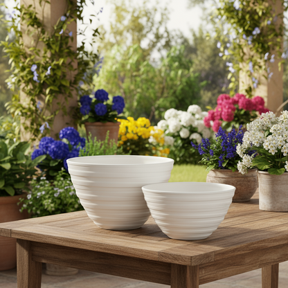 Russ White Ceramic Bowl (Set of 2)