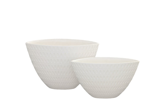 Lyra Ceramic Oval Bowl