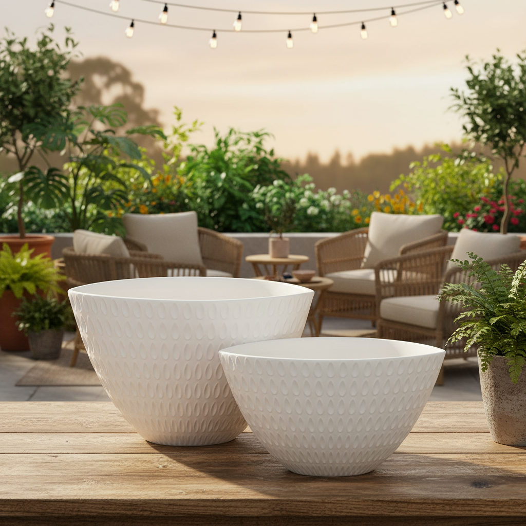 Russ White Ceramic Bowl (Set of 2)