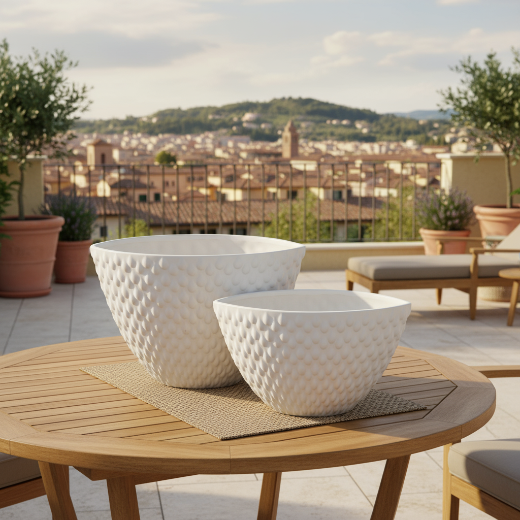 Russ White Ceramic Bowl (Set of 2)