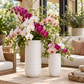 Helga Ceramic Patterned Round Vase Set (Set of 2)