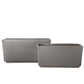 Deyra Tapered Rectangle Ceramic Planter Set (Set of 2)