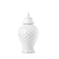 Ceramic Round Ginger/Temple Jar Gloss Finish White