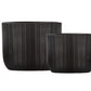 Ceramic Tall Oval Wide Opening Pot Matte Finish