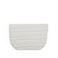 Marcelline White Ceramic Banded Rectangle Pot