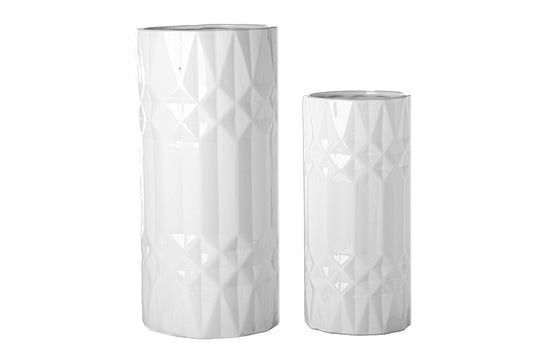 Ceramic Tall Round Pot Gloss Finish