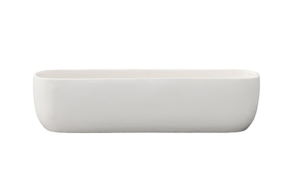 Ceramic Low Oval Wide Opening Pot Matte Finish-6.00"H