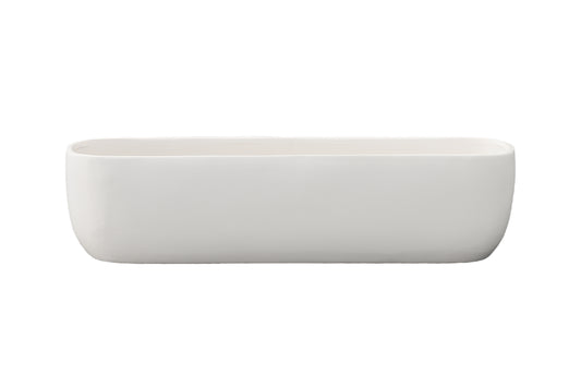 Ceramic Low Oval Wide Opening Pot Matte Finish-6.00"H