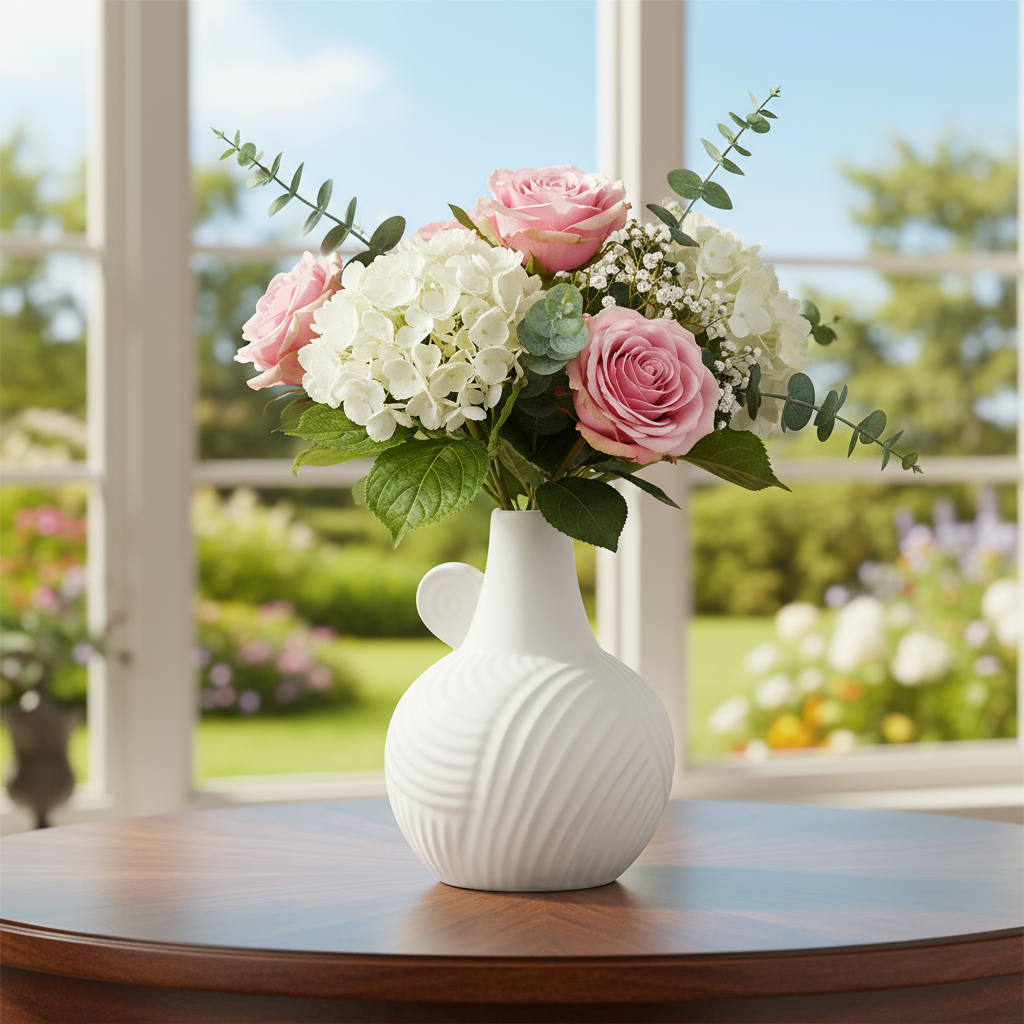 Clementine Ceramic Round Bellied Vase