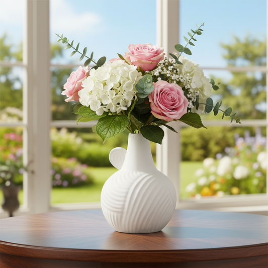 Clementine Ceramic Round Bellied Vase