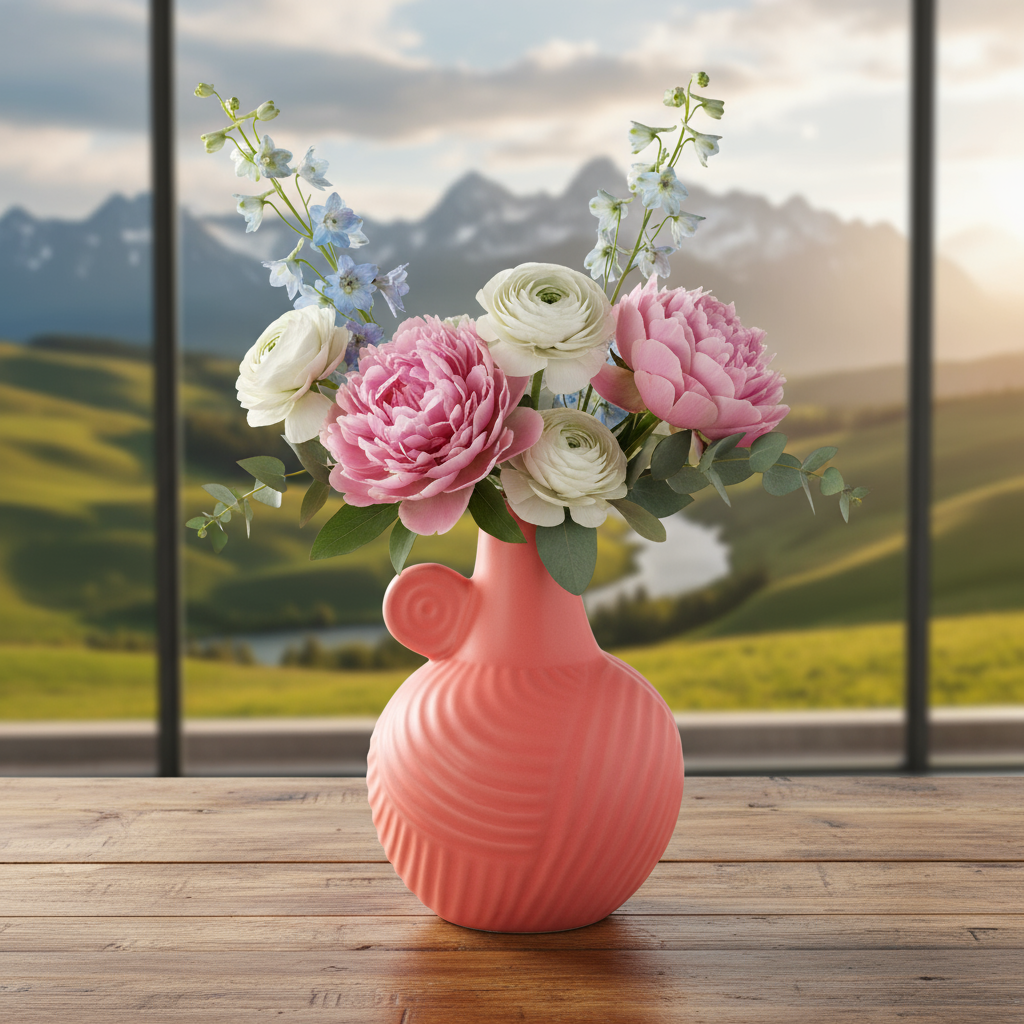 Clementine Ceramic Round Bellied Vase